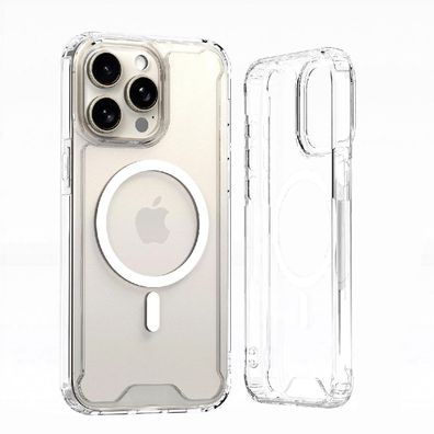 Klarer Eckenschutz MagSafe Hülle für iPhone 16 Pro Max - Transparent