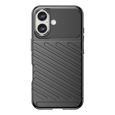 Silikon-Schutzhülle Thunder Case für iPhone 16 Plus - Schwarz
