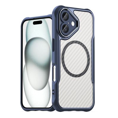 Leading Series Silikonhülle mit MagSafe für iPhone 16 - Blau