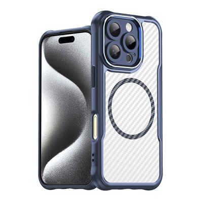 Leading Series Silikonhülle mit MagSafe für iPhone 16 Pro - Blau