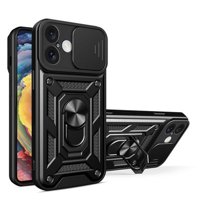 Hybrid Armor Camshield Schutzetui für iPhone 16 Plus mit Kameraschutz und Stände
