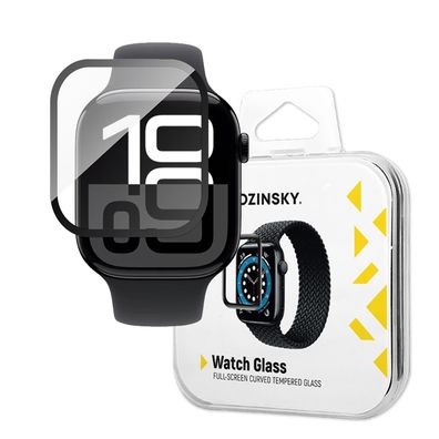 Wozinsky Vollkleber Panzerfolie mit schwarzem Rahmen für Apple Watch Series 10 4