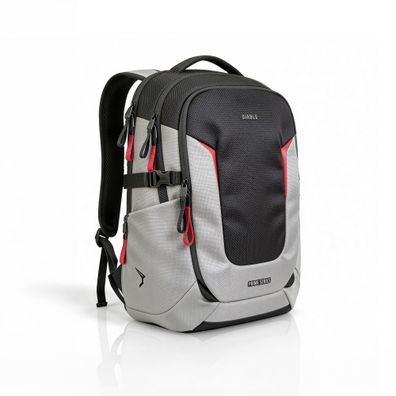 Multifunktionaler Jugend-Laptop-Rucksack für Ausflüge, schwarz-grau, Prime