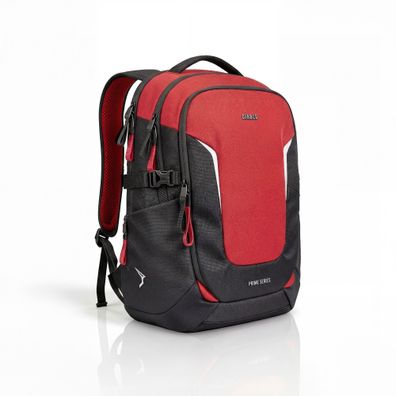 Multifunktionaler Jugend-Laptop-Rucksack für Ausflüge, schwarz-rot, Prime Bloody Mary