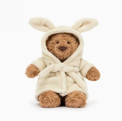 Jelly Cat - Nagelneuer Barcelona-Bären-Bademantel mit Etikett, 28 cm