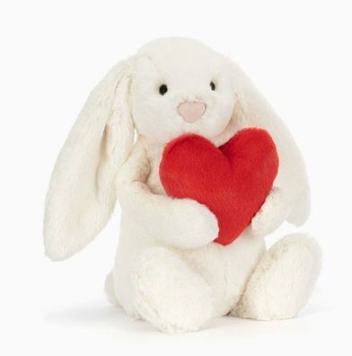 Jelly Cat - Neuwertiger, etikettierter Bonnie-Hase mit Herz, 31 cm