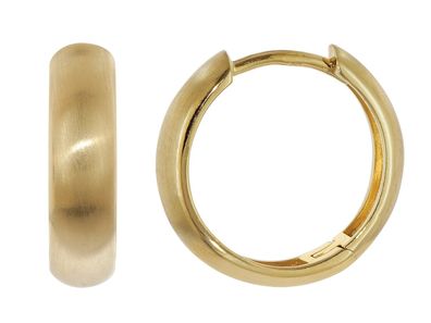 trendor Schmuck Kleine Creolen 925 Silber vergoldet Ohrringe ? 14,5 mm 21707