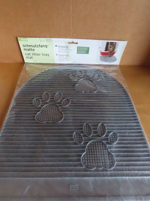 Schmutzfangmatte grau Sauberkeit um die Katzentoilette ca.39x 33cm TCM