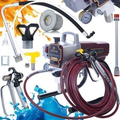 Zenthril Farbspritzgerät Force A – 1500W 20MPa 1,8L/min 0,019" Düse Set