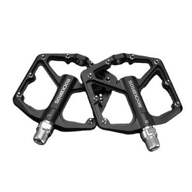Rockbros Fahrradpedalset in Schwarz aus Aluminiumlegierung mit Anti-Rutsch-Stifte