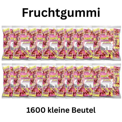 1600x Party Bären Fruchtgummi Mini Beutel einzeln verpackt Großpack