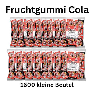 1600 Cola Fruchtgummi Mini Beutel einzeln verpackt Wurfmaterial Karneval XXL