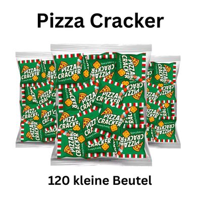 120 Pizza Cracker Mini Beutel einzeln verpackt Karneval