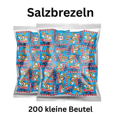 200x Salzbrezeln einzeln verpackt Mini Beutel Party Vorrat