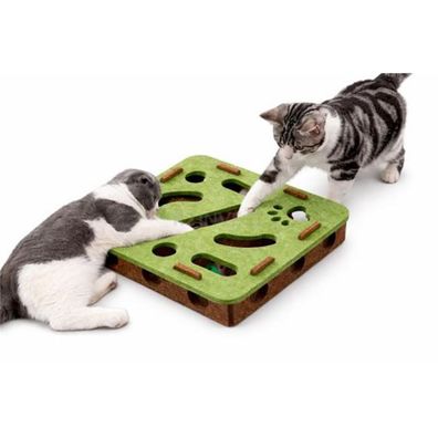 Interaktives Katzenspielzeug Box mit 3 Bällen Glockenspiel Beschäftigung