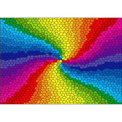 ENJOY Puzzle Buntglas-Regenbogen-Explosion 1000 Teile