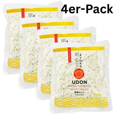 4er-Pack AYUKO Frische Udon Nudeln 200g