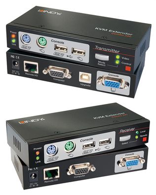Lindy 39378 Ca5 KVM Extend Combo mit KVM Switches USB-PS/2 VGA bis 300m
