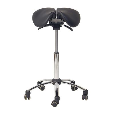 Teqler Sattelhocker schwarz ergonomischer Rollhocker höhenverstellbar