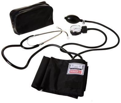 GIMA aneroides Blutdruckmessgerät mit Stethoskop Manschette Nylon