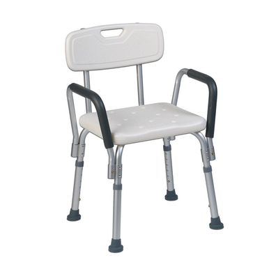 Teqler Duschstuhl Badehocker höhenverstellbar 38-45 cm mit Lehnen