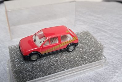 Citroen AX rot mit Klecksen, Praline