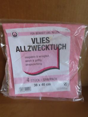 Vlies Allzwecktuch 4 Stück Sparpack ca. 38x40cm