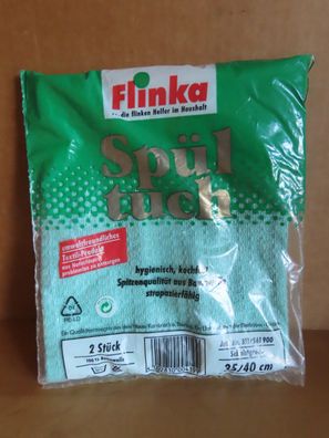 Spültuch Flinka die flinken Helfer im Haushalt grün ca. 35x40cm 2Stück