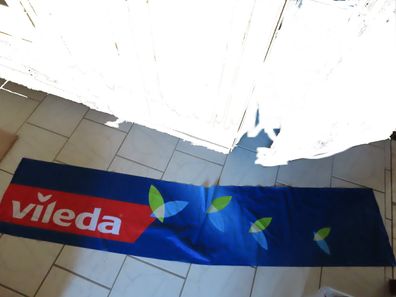 Werbebanner Banner Fahne Vileda ca. 40x204cm FahnenFleck