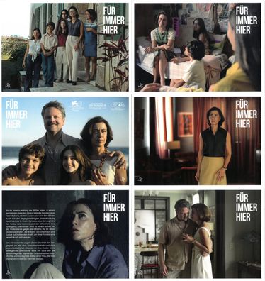 Für immer hier - 6 Original Kino-Aushangfotos - Fernanda Torres - Filmposter