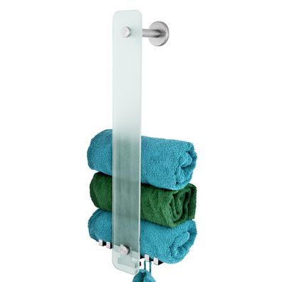 bremermann Bad-Serie PIAZZA - Glashandtuchhalter 2in1, Glas und Edelstahl matt
