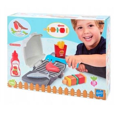 Ecoiffier Spielzeuggrill MIT Zubehör 15 Elemente 46,5 X 17,5 X 14 cm