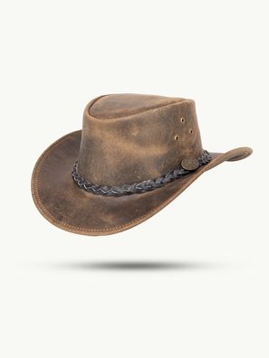 Scippis Lederhut Fleetwood, Hut Westernhut Outdoor knautschbar vintage brown