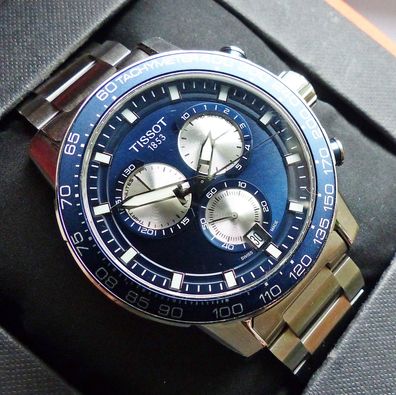 Schöner Tissot Supersport Chronograph Herren Armbanduhr Neu inkl. Box+Papiere