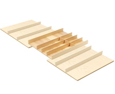 Besteckeinsatz FineLine Schublade 100-120cm Besteckkasten Eiche natur Küche