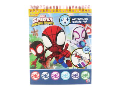 Spidey Malblock mit Wasserfarben 20 Blatt Zeichenblock mit Pinsel