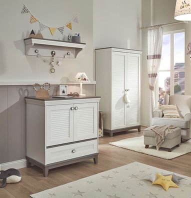 Babyzimmer Kommode mit Wandboard Mia