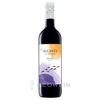 Vina Alcanta Tinto Semi Dulce 0,75 l - Rotwein halbtrocken, Spanien