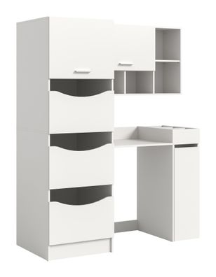 Waschmaschienenumbau Set in weiß Nachbildung