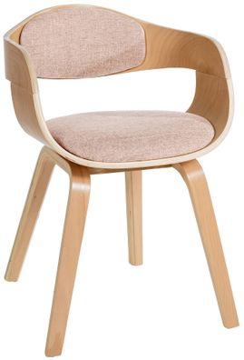 Besucherstuhl Kingston Stoff, natura/creme