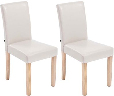 2er Set Esszimmerstuhl Ina natura, creme
