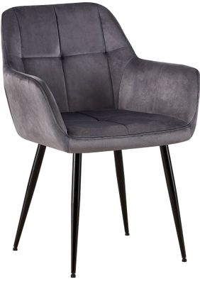 Besucherstuhl Emia Samt, grau