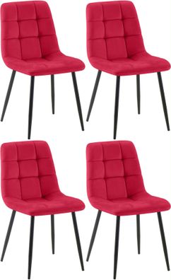 4er Set Esszimmerstühle Antibes, rot