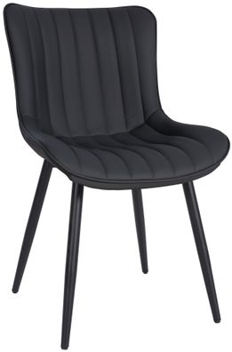 Stuhl Largo Kunstleder, schwarz