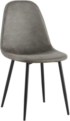 Esszimmerstuhl Napier Vintage Kunstleder, dunkelgrau