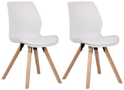 2er Set Stuhl Luna Kunststoff, weiß