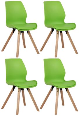 4er Set Stuhl Luna Kunststoff, grün
