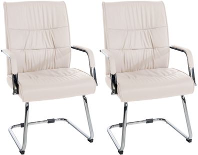 2er Set Besucherstühle Sievert, creme