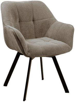 Esszimmerstuhl Jordi Cord, braun