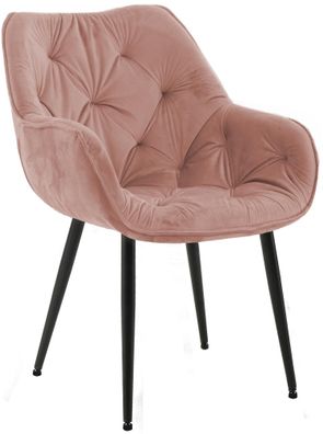 Stuhl Tanna Samt, rosa